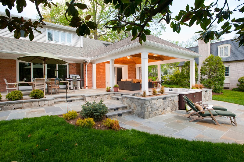 Azek Deck Contractor In Rockville Md With Flagstone Patio Azek Deck Flagstone Patio Rockville Md Golf Course