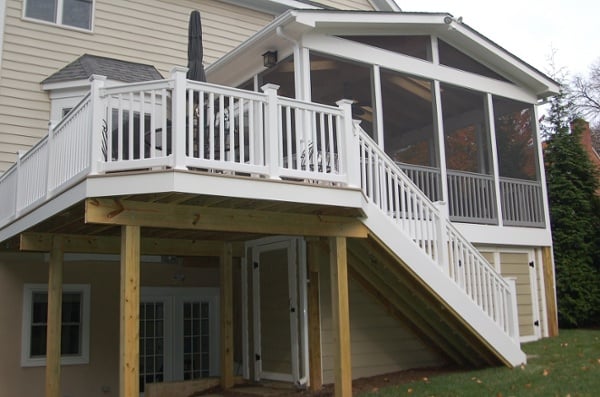 pvc deck and screened-in porch