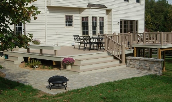 Azek brownstone pvc deck zoomed out