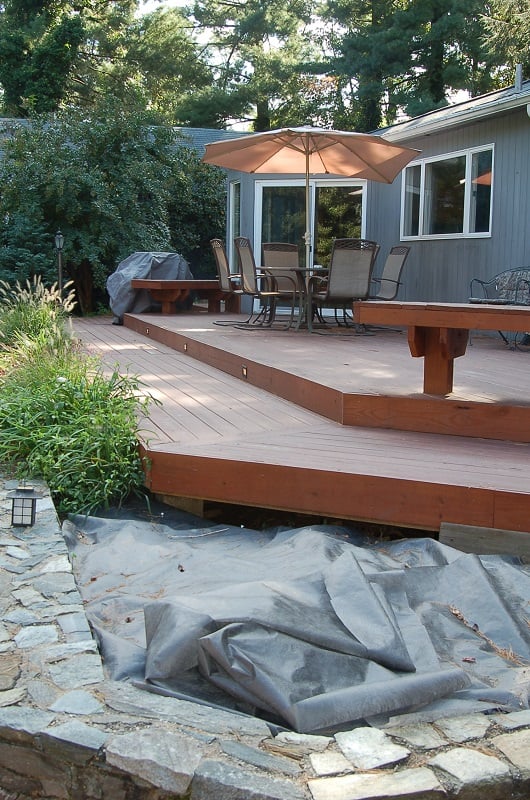 pressure-treated pool deck in Silver Spring, MD rocks