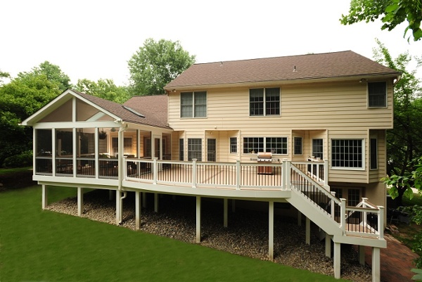 Azek deck screened porch Columbia Maryland