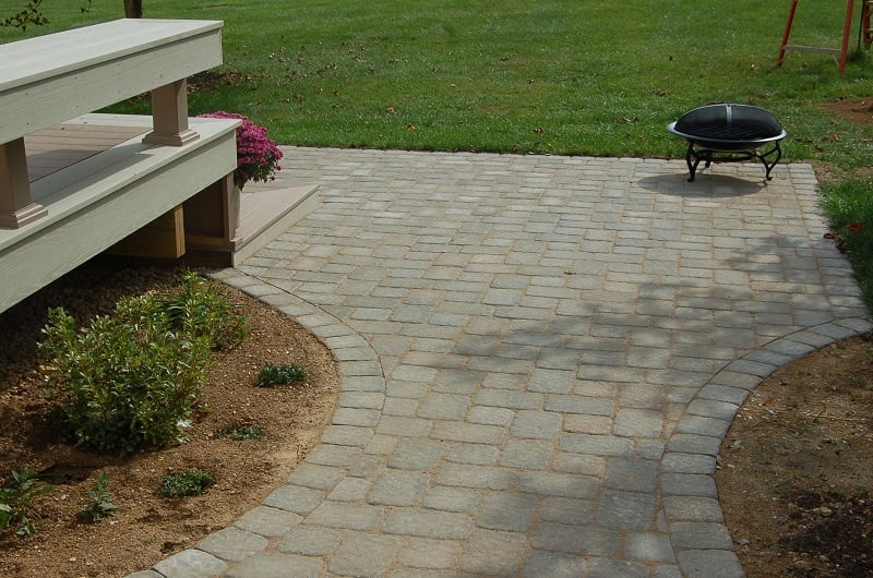 custom curved brick stone patio Montgomery County