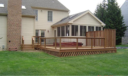 IPE Brazilian Hardwood Hot Tub Deck Ellicott City