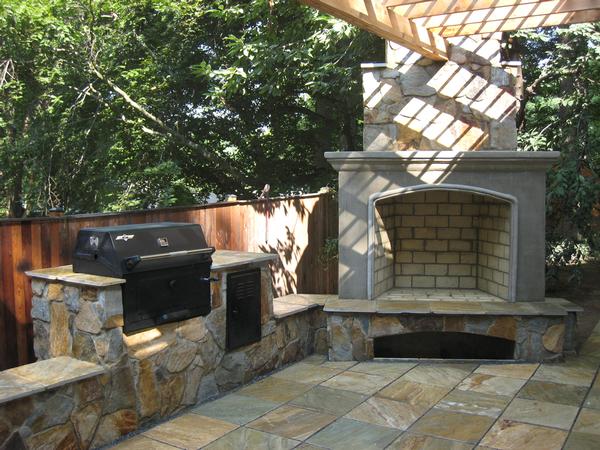 outdoor stone fireplace Silver Spring, Maryland