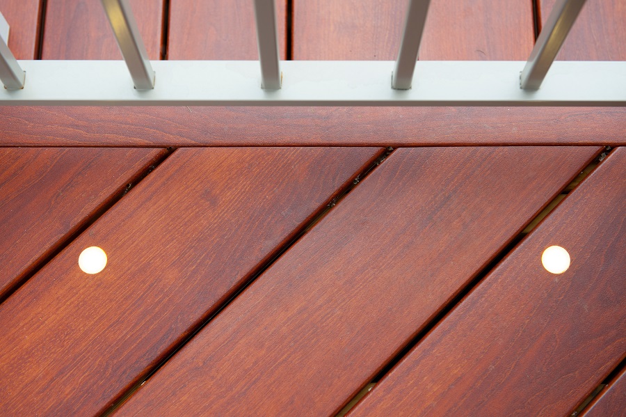 Zuri decking in Washington, D.C. with inset lights