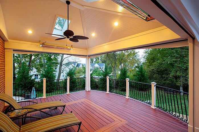 skylights in a retractable screened room