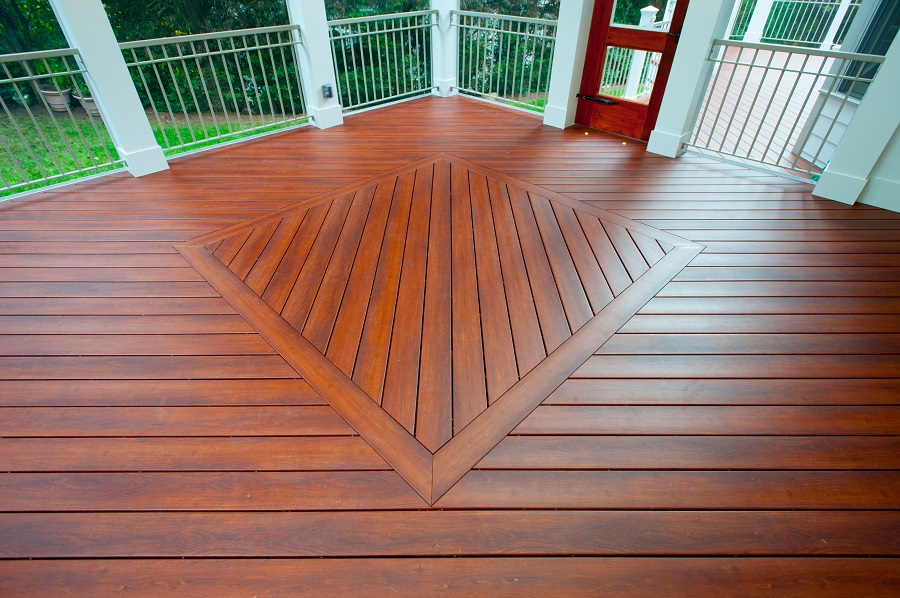 Brazilia Zuri decking inlay Bethesda creened porch interior