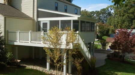 screeneze azek screened porch deck in Derwood, MD