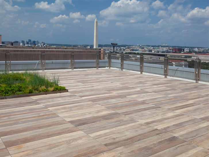 Porcelain Pavers Roof Deck in Washington DC