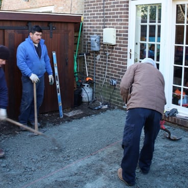 patio excavation in bethesda, maryland