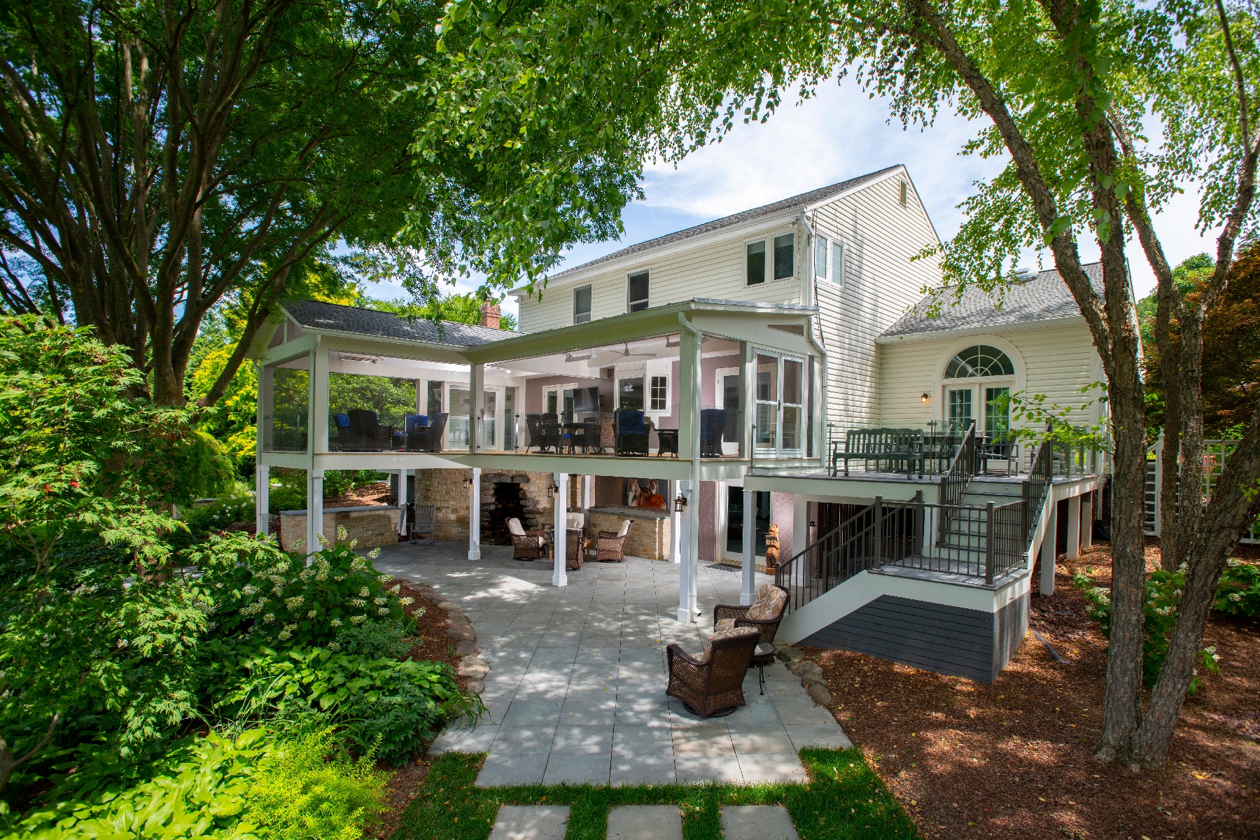 new screened porch for an existing home in Fulton, Maryland