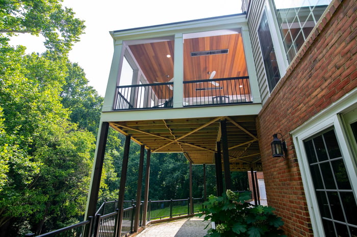 Greene screened porch deck kitchen 16