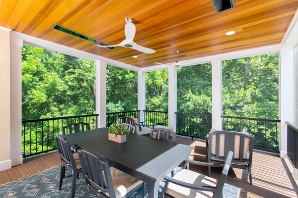 Greene screened porch deck kitchen 21