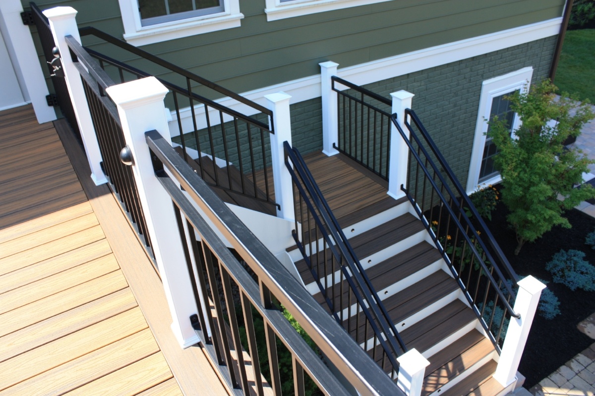 trex decking and handrails in maple lawn, fulton, maryland