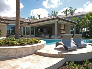 stainless steel outdoor kitchen cabinetry for large properties and high value homes