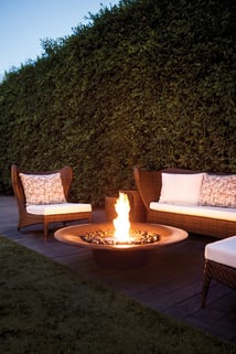 EcoSmart Ayre firepit with patio furniture