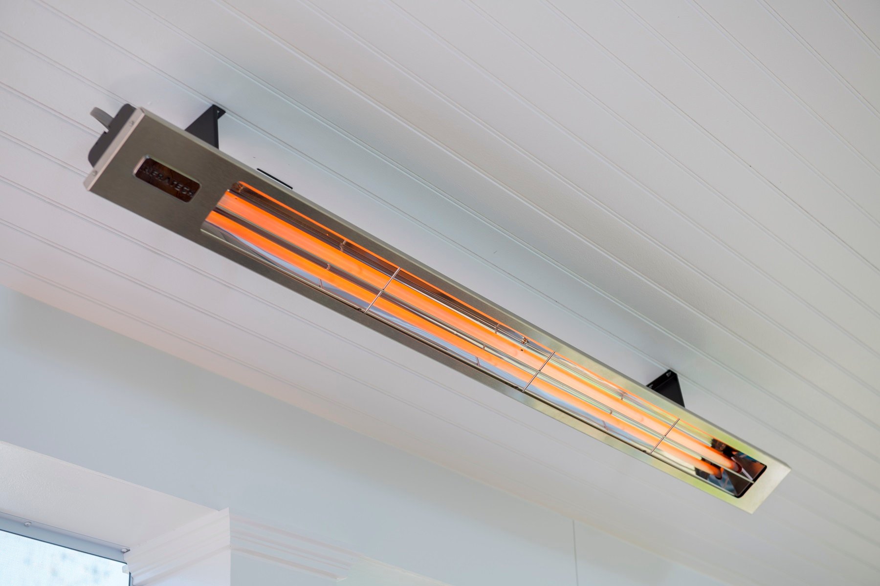 infratech infrared heater glowing red