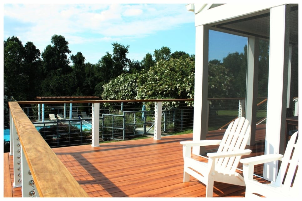 pecan zuri deck boards for white pvc trim screen porch in maryland