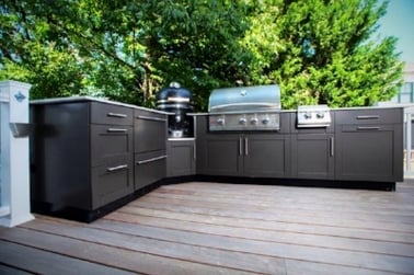 danver stainless outdoor kitchen cabinetry in montgomery county, maryland