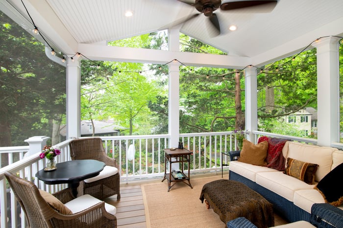 chevy chase 2 story deck screened porch. 14