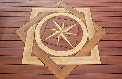 custom Zuri decking inlay pattern