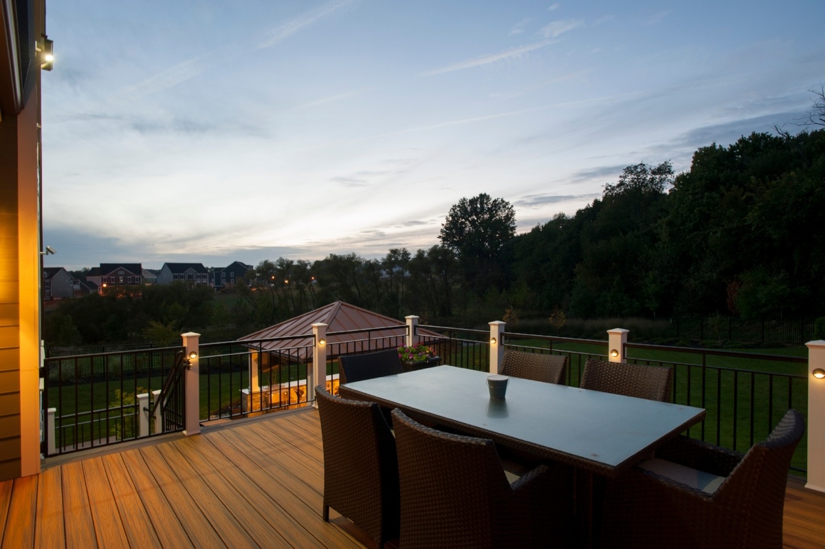 trex deck with trex lighting in howard county, maryland