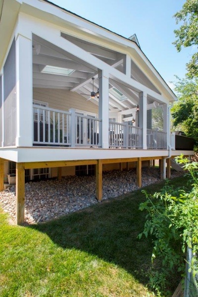 designer screened porch in Bethesda, MD