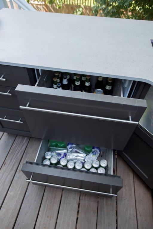 stainless steel outdoor refrigerator